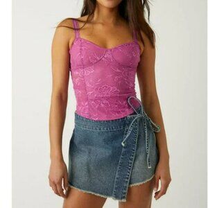 NWT FREE PEOPLE High Standards Cami / Dahlia Mauve Size S